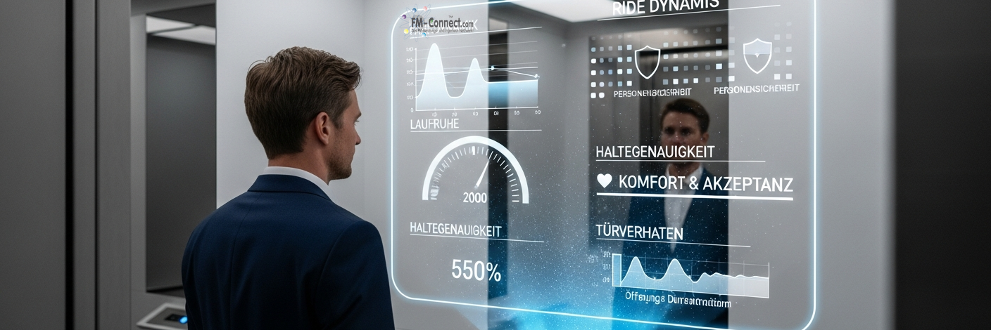 Wahrnehmbare Zustände Aufzug Fahrkomfort visuell dargestellt