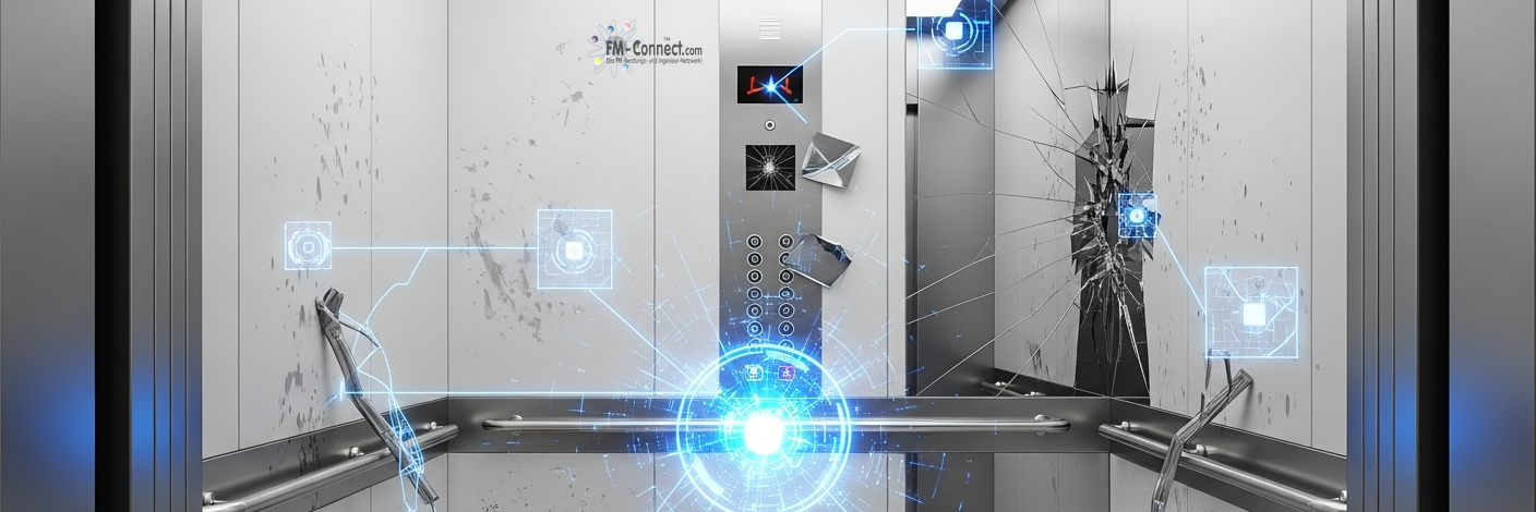 Wahrnehmbare Zustände Aufzugsanlagen sichtbare Beschädigungen oder Vandalismus