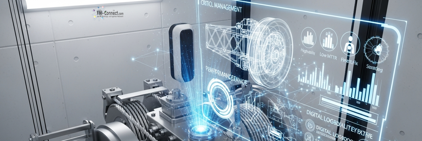 Ausschreibung Aufzugstechnik Dokument und Bauplan visualisiert