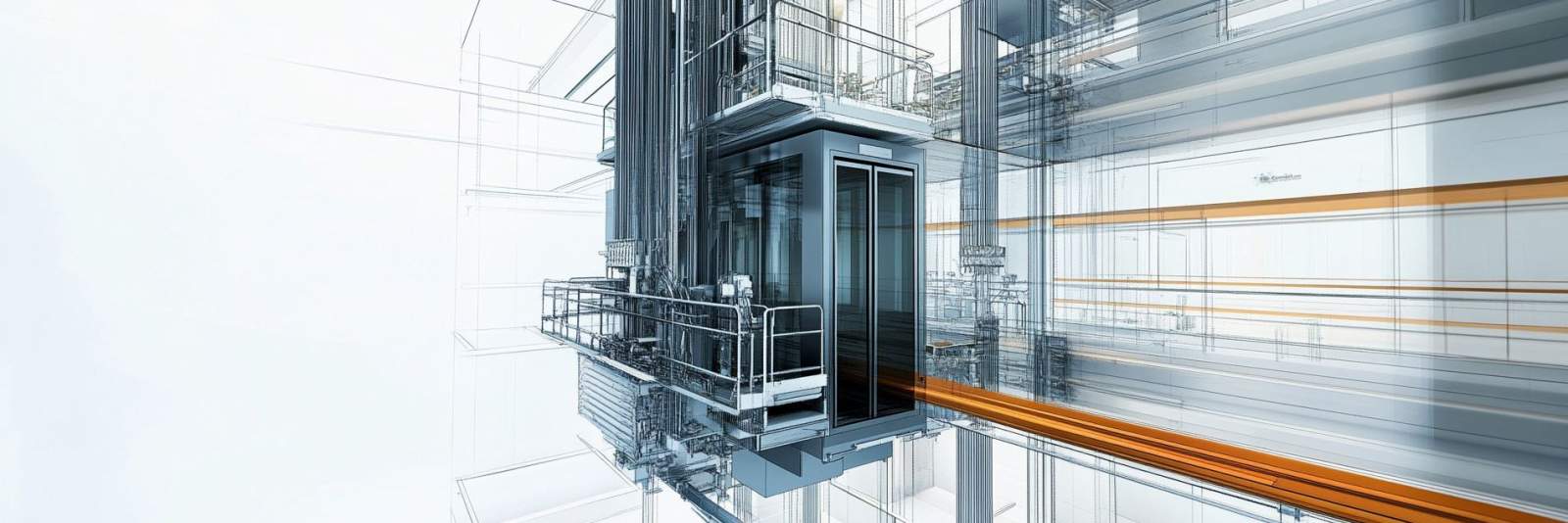 Moderner Aufzug im Gebäude Innenraum