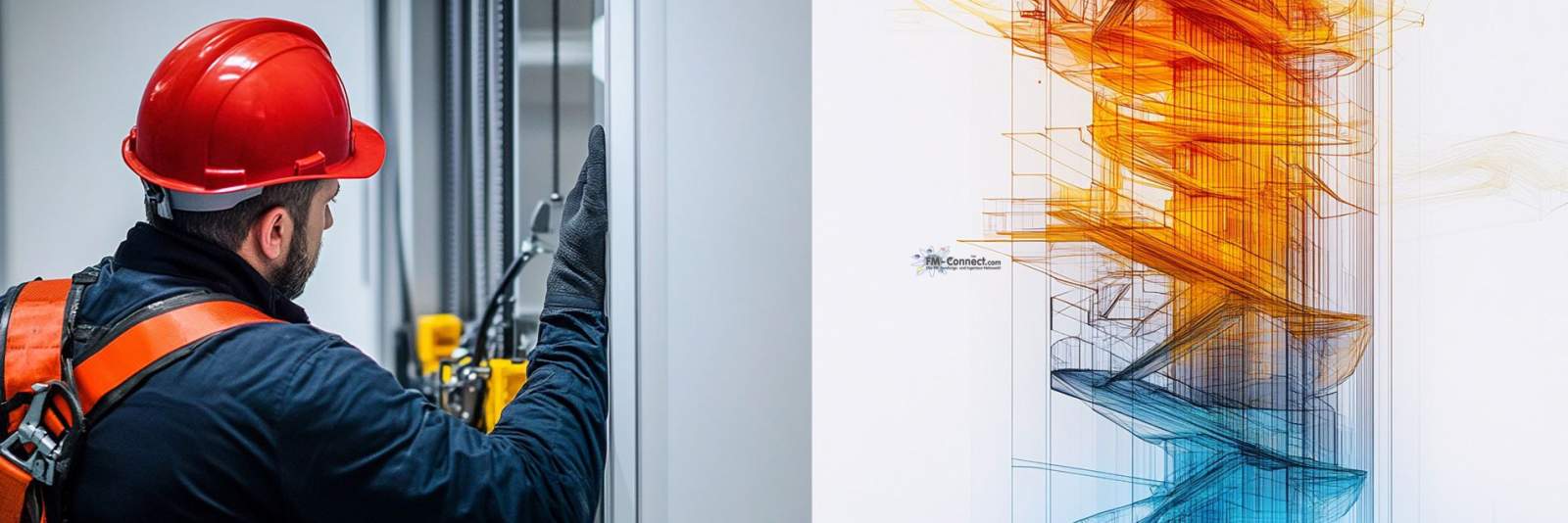 Wartungserfüllung Aufzug Sicherheitscheck Technikerarbeit Fokus